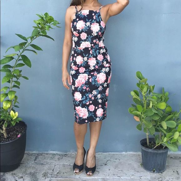 Superdry Premium Goods Floral Bodycon Dress, XS - Picture 3 of 8